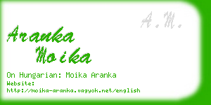 aranka moika business card